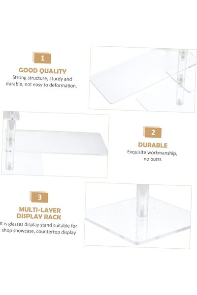 Slasa Glasses Display Rack Acrylic Eyeglass Stand Sunglass Holder Desk 32x21x12 cm