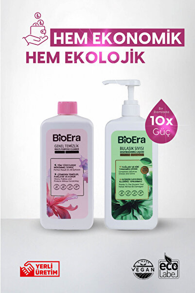 BioEra Ekonomik Paket Yüzey Temizleyici + Bulaşık Sıvısı