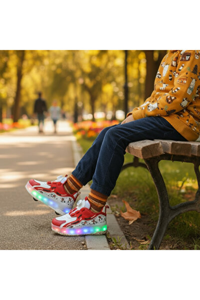LE STYLE DE MARIE Eğlenceli LED Işıklı Spor Paten Ayakkabı - Tekerlekli ve ış...