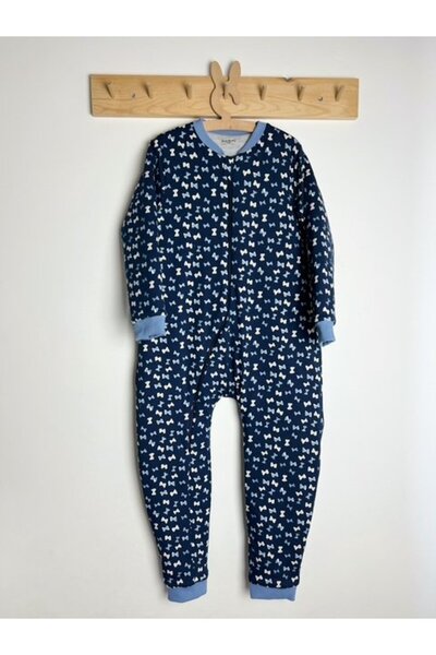 KEY KIDS Lacivert Fiyonklu Kız Çocuk Pamuklu Bacaklı 8/10/12 Yaş 2.5 tog Kışlık Kalın Çocuk Uyku Tulumu