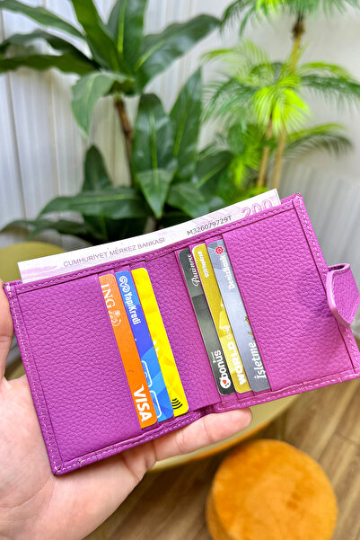 CüzCan Flora Fuchsia Genuine Leather Women's Wallet Polite, Stylish and Convenient