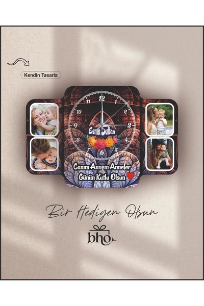 BİRHEDİYENOLSUN Kişiye Özel Duvar Saati