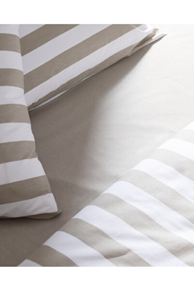 Madame Coco Atlas Home Avignon Double 100% Cotton Ranforce Printed Bedding Set - Khaki