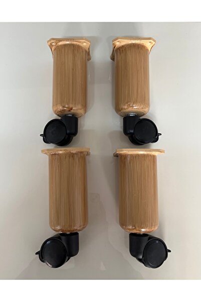 OnurEvimde Tekerlekli Frenli Kilitli Sihirli Sehpa Ayağı Lux 20 cm 4 adet Boh...