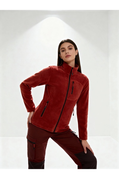 Dechers Women's Extreme Windproof Outdoor Full Zip Fleece Jacket with Pockets W223