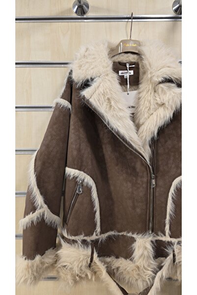 Park Moda Fur Lined Biker Coat