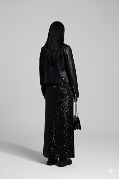 Efour Sequin Long Skirt
