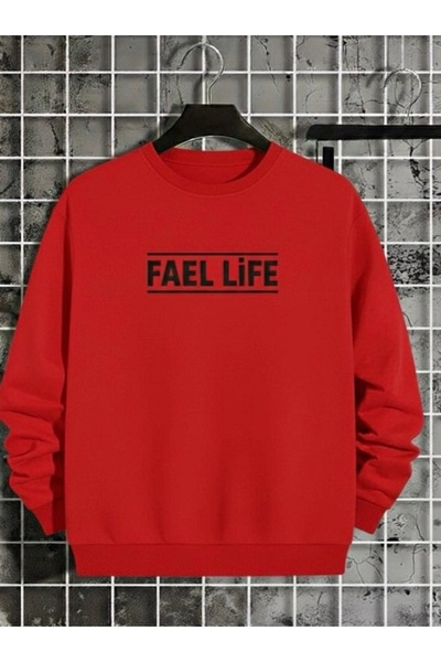 FAEL LİFE / Hanorac unisex pentru fete/băieți, cu imprimeu supradimensionat