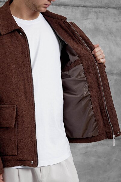 NOMARC Кафяво яке с голям размер