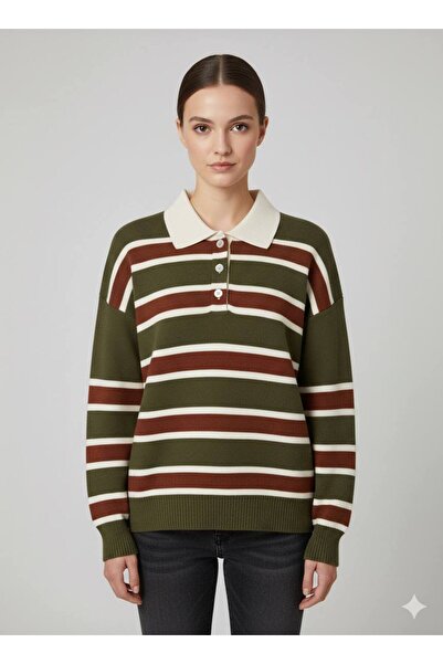 LECTUEL Polo Neck Knitwear Sweaatshirt Std