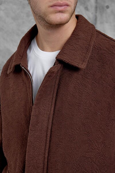 NOMARC Кафяво яке с голям размер