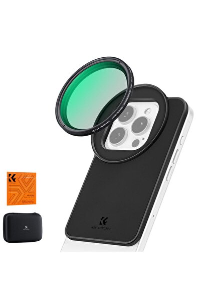 K&F CONCEPT 6.1 inç Manyetik Filtre Adaptörü (67mm ) Değişken ND2-32 Filtresi iPhone ile Uyumlu,