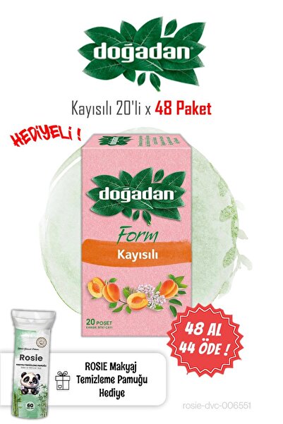 Doğadan اشتري 48 واحصل على 44 مجانًا شاي فورم 20 عبوة بنكهة المشمش وروزي باموت