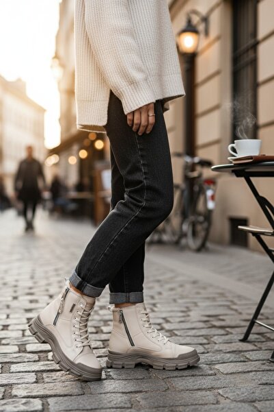 VeliKundura ΓΥΝΑΙΚΕΙΕΣ ΜΠΟΤΕΣ ΜΕ ΦΕΡΜΟΥΑΡ & ΚΟΡΔΟΝΙΑ CONPAX 5428 ΜΠΕΖ&ΣΑΜΑΝΤΑ