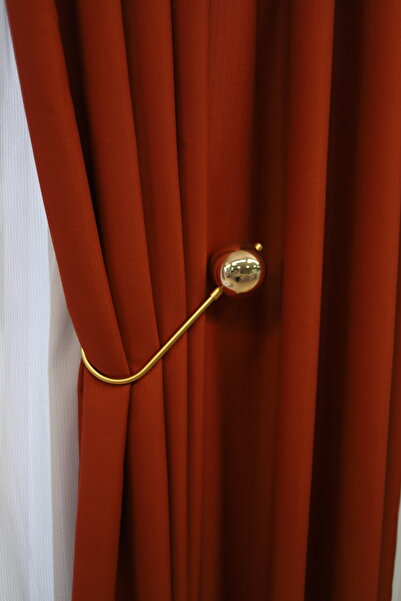 PERDEYERİ Linen Background Curtain 1/3 Layer Frequent Pleats Single Panel