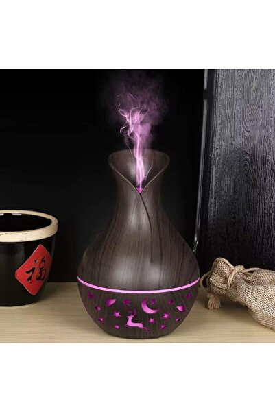 OEM Aromatherapy Humidifier & Diffuser, LED Vase-shaped, Wenge