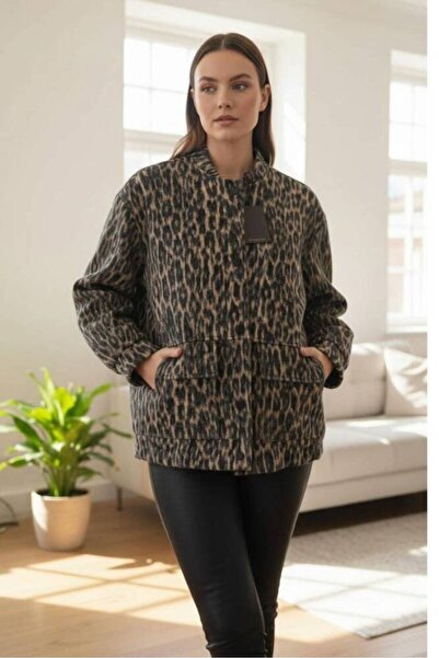 Genel Markalar LEOPAR KAŞE MASSIMO MODEL BOMBER CEKET