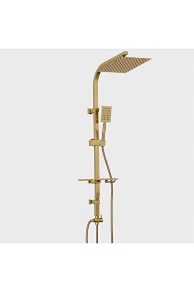 STARK Modern Square Gold Shower Rail -