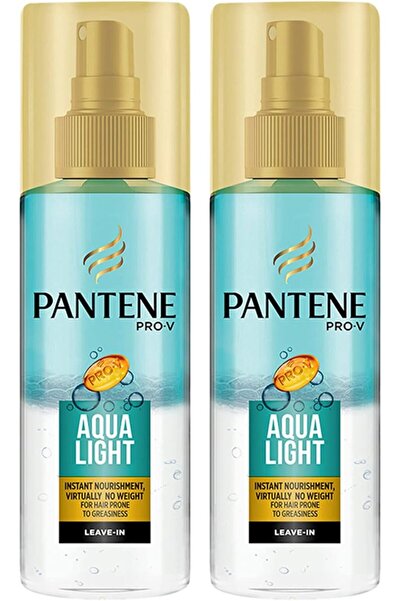 Pantene Pro-V Aqua Light Spray - Lightweight Leave-In Conditioner for Fine Greasy Hair (2 x 150ml)