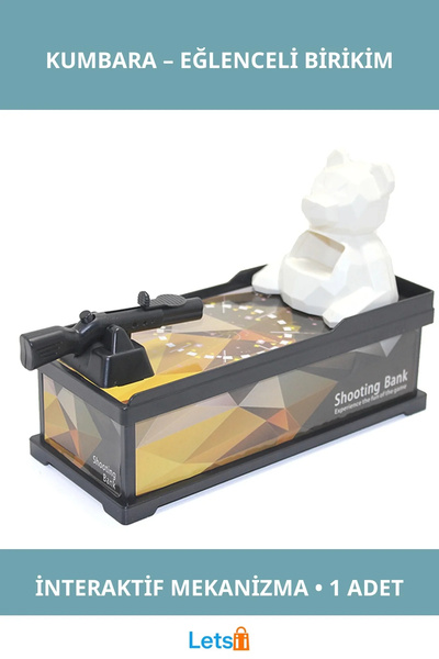 Letsii Ayıcıklı Eğlenceli Kumbara Şık Tasarım Çocuk Yetişkin Birikim Aracı