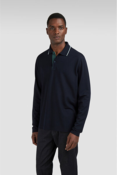 PAUL&SHARK قميص بولو رجالي منسوج من القطن والليوسيل