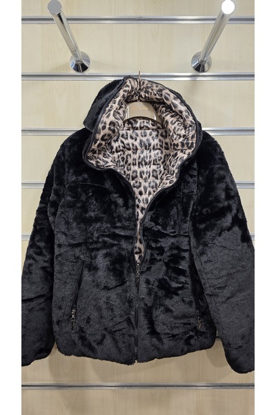Park Moda Leopard Pattern Double-Sided Coat