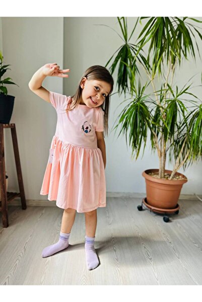 Generic Brand Angel Pattern Embroidered Girl's Dress