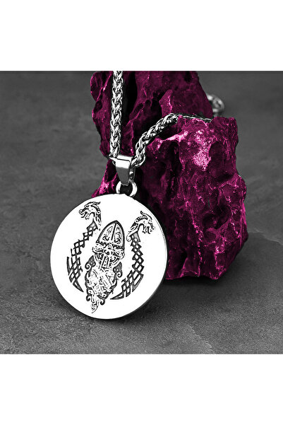 Viking Nordic Mythology Design S+ Quality 316L Stainless Tarnish Free Steel Necklace