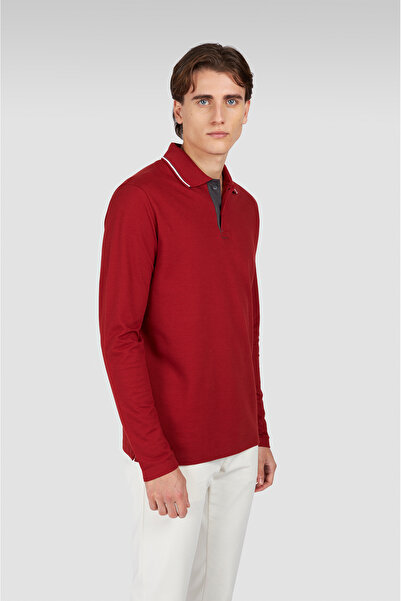 PAUL&SHARK Men's Woven Cotton Lyocell Polo Shirt