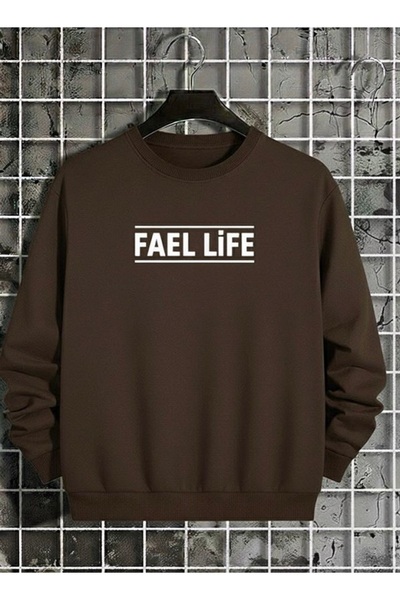 FAEL LİFE / Hanorac unisex pentru fete/băieți, cu imprimeu supradimensionat