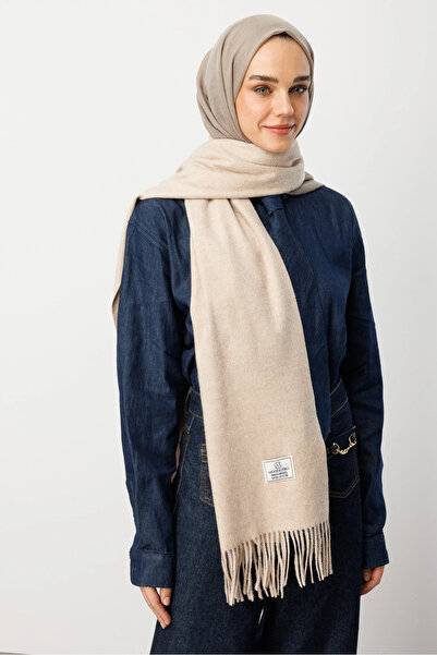 Mooncorn Beige Wool Scarf