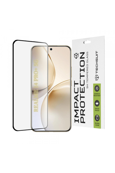 realme Techsuit Screen Protector for 14 Pro+, Tempered Glass, Full Glue, 111D...