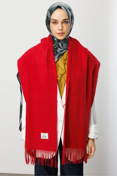 Mooncorn Red Wool Scarf
