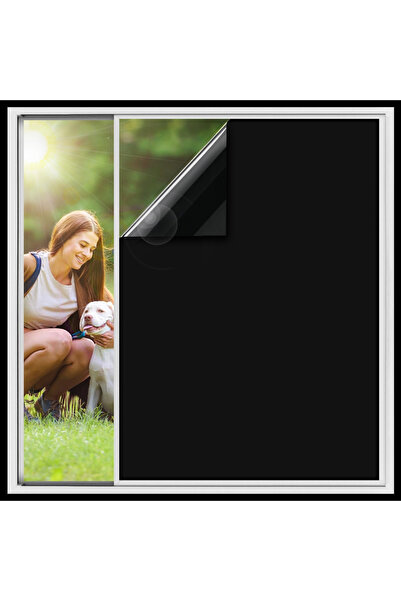 G Glixicom Reflective Window Film for Privacy and Solar Protection, Black, 60 x 200 cm