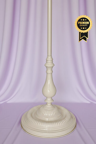 APCASADECOR Vintage Yeşil Tole de Jouy Bej Metal Ayak Lambader