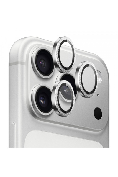 Apple Folie de protectie Camera Spate Blueo Glitter Diamond Metal Frame pentr...