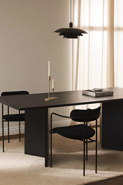 Helen Home Yay Dikdörtgen Ahşap Yemek Masası - Siyah