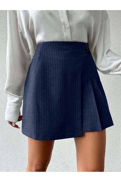 Purpleclo Двохкнопкова міні-спідниця з плісировкою