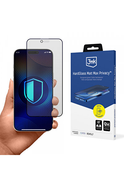 Apple Matte Privacy 3MK HardGlass Max Screen Protector for iPhone 17 Air, Glass