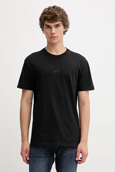 Tommy Hilfiger PÁNSKE TRIČKO S ČIERNYM LOGOM