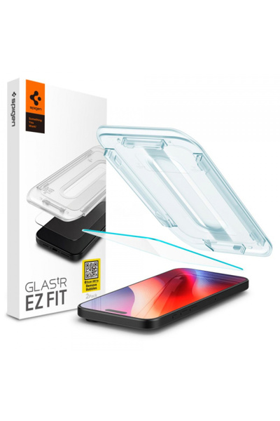 Apple Протектор за екран Spigen GlastR EZ FIT за iPhone 16 Pro, закалено стък...
