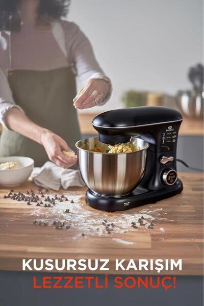 Torima TMK-1400DT Siyah Stand Mikser , Hamur Yoğurma Makinesi , Mutfak Şefi 1400W