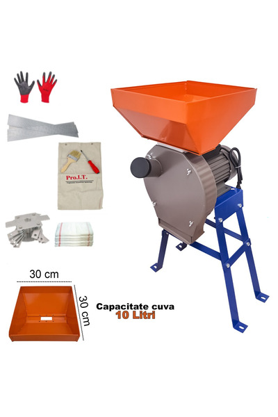 DDT Moară electrică cu suport, pentru cereale, bol de 10 litri, 3500 W, 200 k...