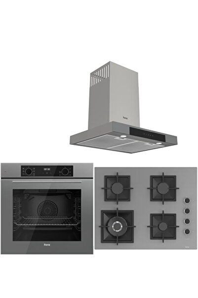 Ferre ICON PLUS 75 SERİSİ 3LÜ CAM ANKASTRE SET (QBL63CPR-SC408-D102)