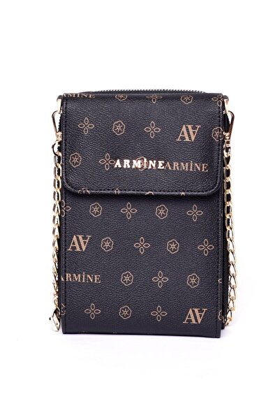 Armine Τσάντα 266 Μαύρη στάμπα