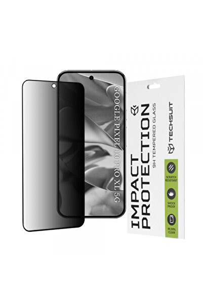 Google Folie de protectie Ecran Privacy Techsuit pentru Pixel 10 Pro XL, Sticla Securizata, Full