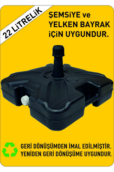 Hiper 22 litre Yelken Bayrak ve Plaj Şemsiye Bidonu