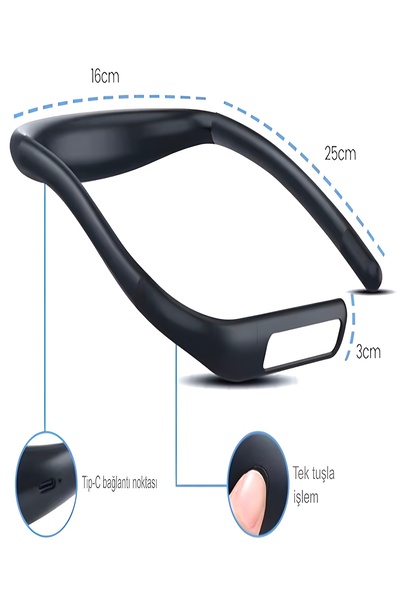 DEANB 3 Kademe Işıklı 270° Ayarlanabilir Şarjlı LED Boyun Okuma Lambası Taşın...