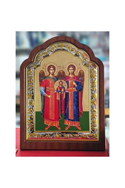 Grecia ICOANA PICTATA CU LASER, ARGINTATA