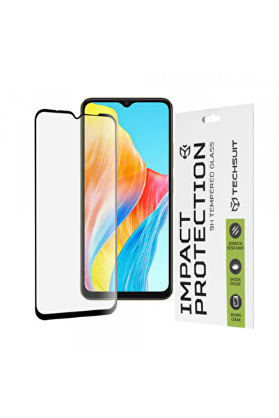 OPPO Folie de protectie Ecran Techsuit pentru A18 / A38, Sticla Securizata, Full Glue, 111D, Neagra